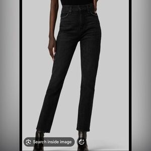 Sold out Hudson “Harlow” high-rise cigarette ankle jeans in dark raven